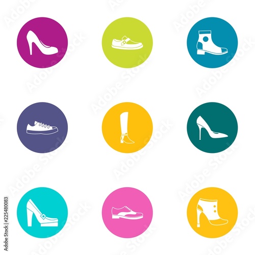 Attend icons set. Flat set of 9 attend vector icons for web isolated on white background