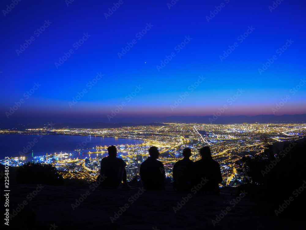 Cape Town at night Table Mountain
