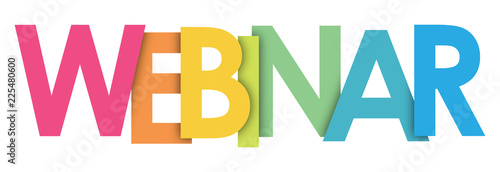 WEBINAR rainbow letters icon