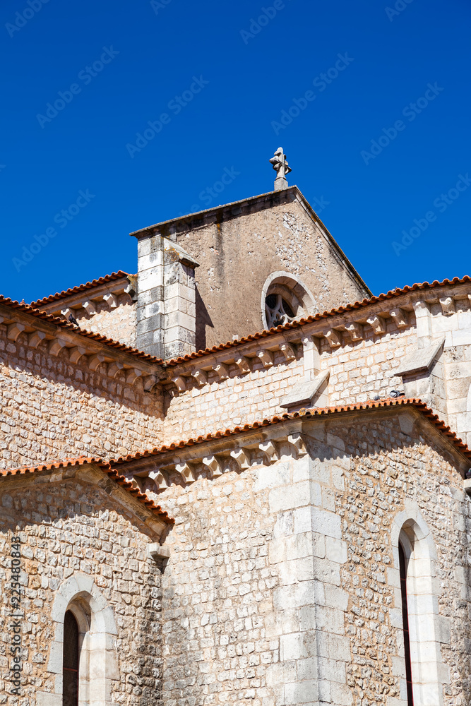Santarem, Portugal. Close up of the apse and chapels of the Igreja de Santa Clara Church. 13th century Mendicant Gothic Architecture