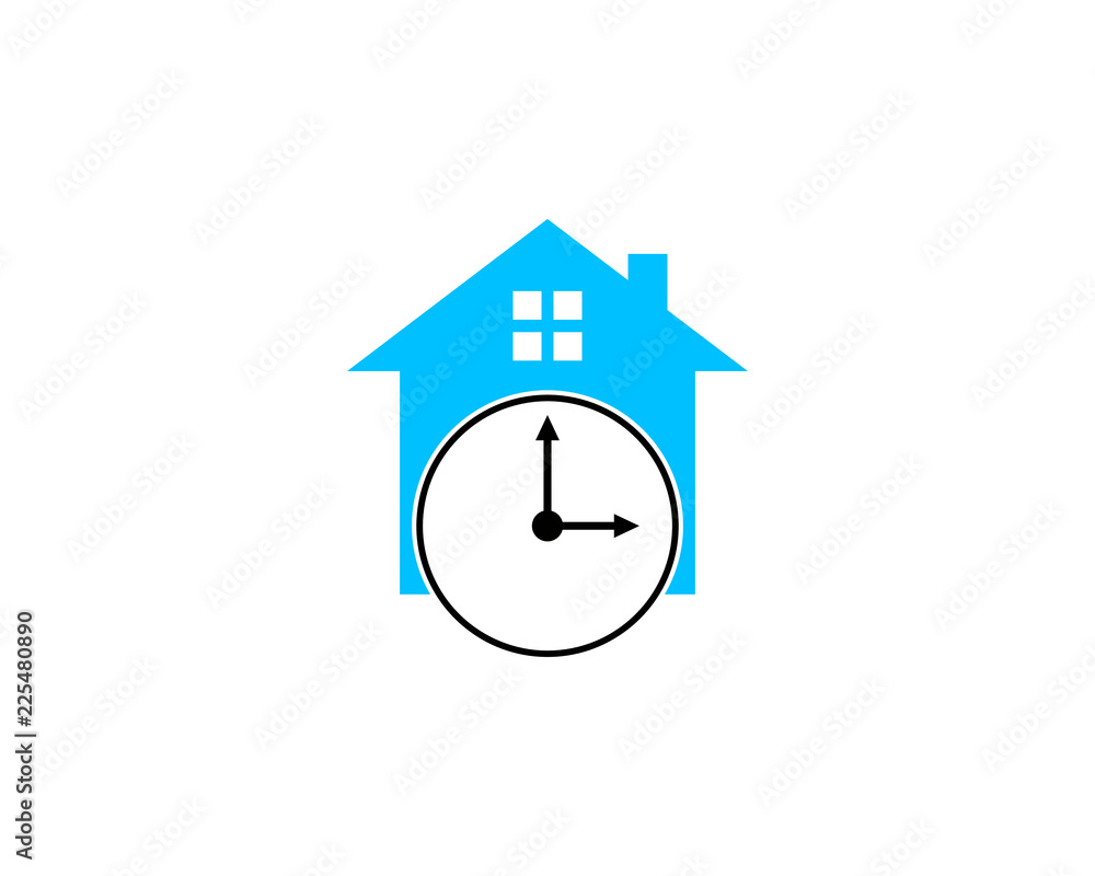 Time House Icon Logo Design Element Time House Icon Logo Design Element