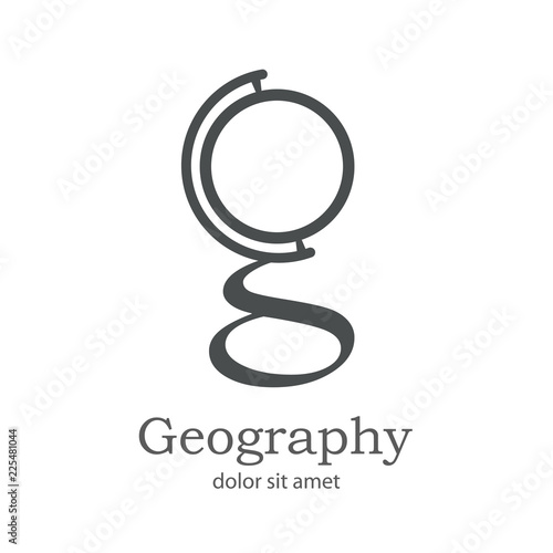 Letra G con Geography gris