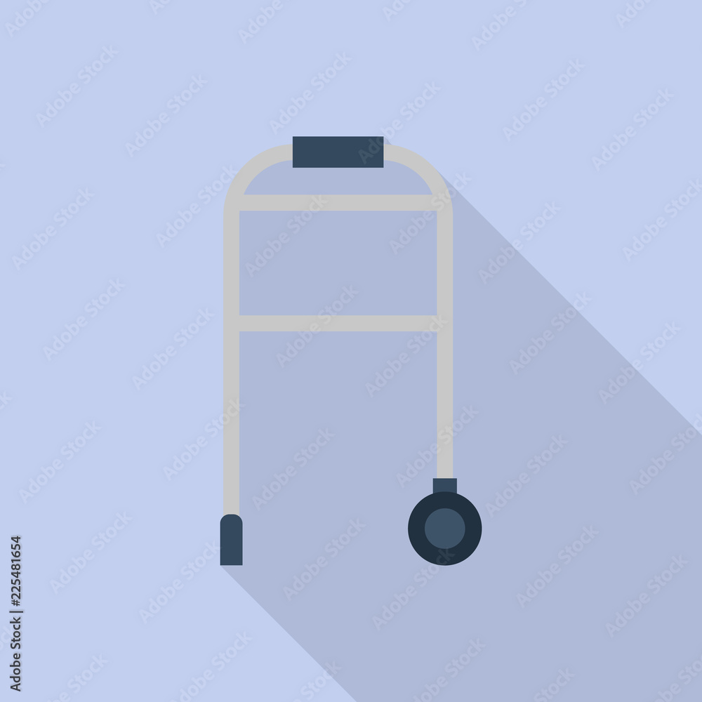 Walking wheel stand icon. Flat illustration of walking wheel stand vector icon for web design Walking wheel stand icon. Flat illustration of walking wheel stand vector icon for web design
