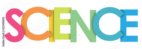 SCIENCE rainbow letters banner