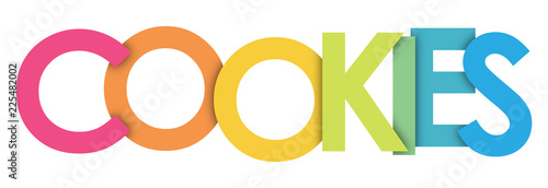 COOKIES rainbow letters banner