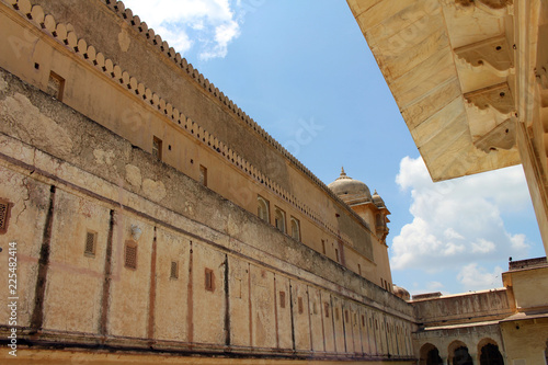 The detail of Amer (or Amber) Fort in Jaipur. One of six Hill Forts of Rajasthan photo