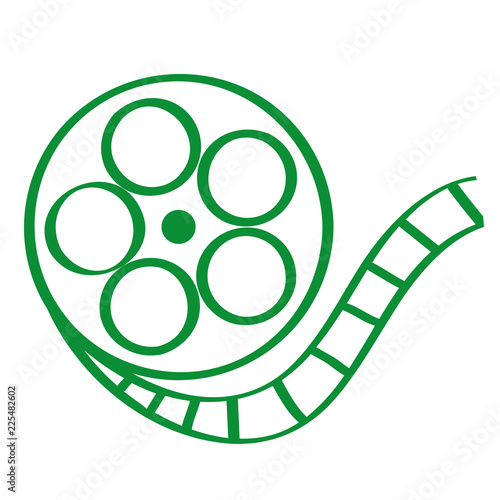 Handgezeichnete Filmrolle in grün