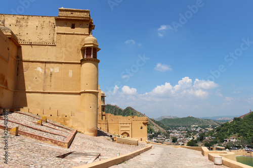 The detail of Amer (or Amber) Fort in Jaipur. One of six Hill Forts of Rajasthan photo