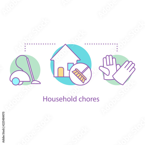 Household chores concept icon