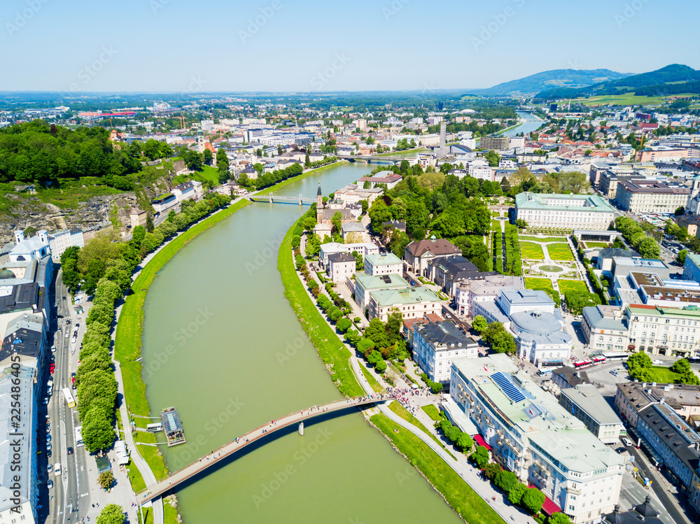 Salzburg aerial view, Austria