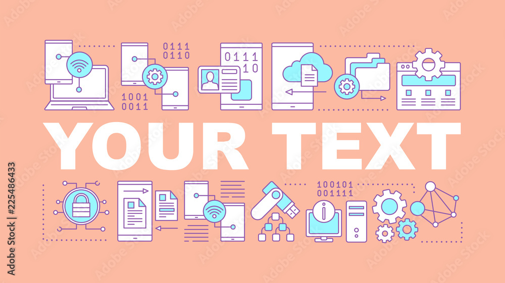 Digital technology word concepts banner Digital technology word concepts banner