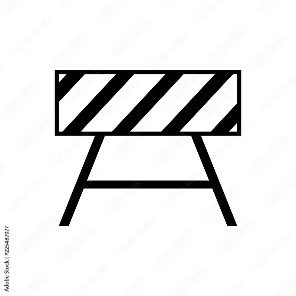 The barrier icon , a logo on a white background The barrier icon , a logo on a white background