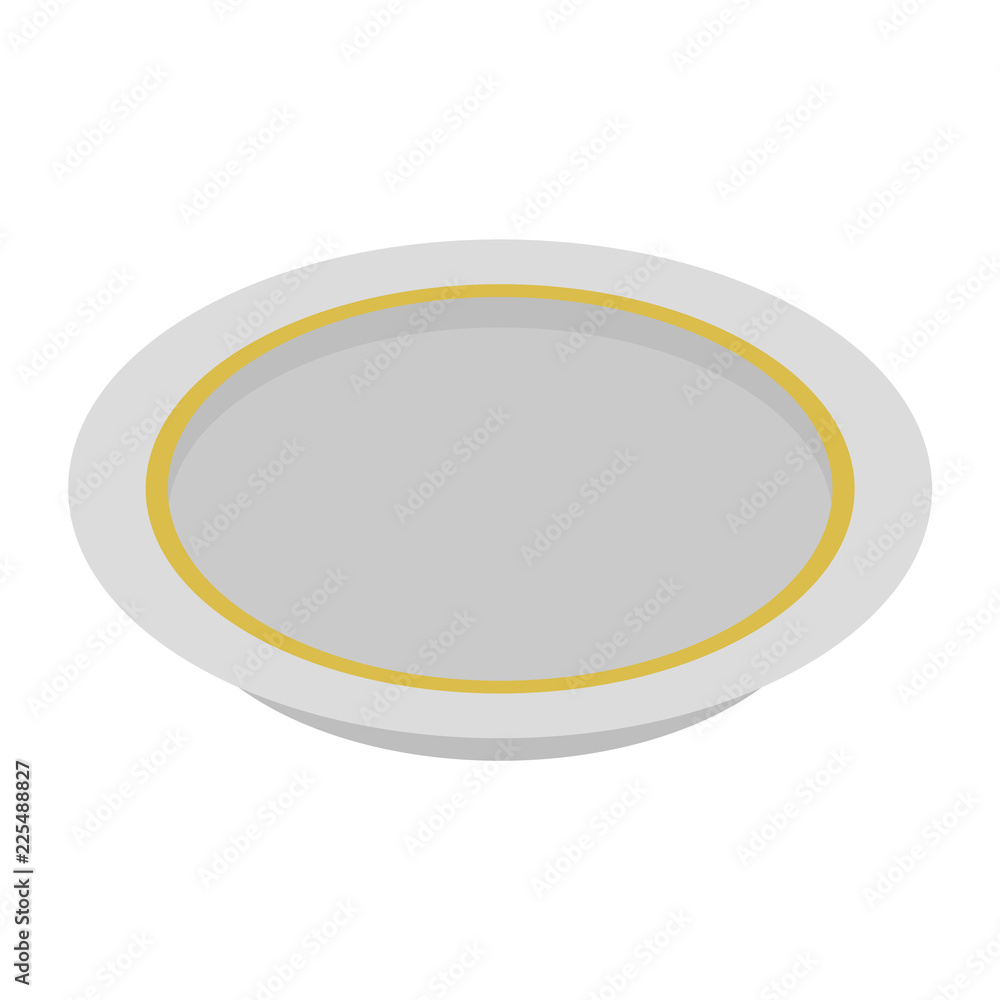 Plate icon. Isometric of plate vector icon for web design isolated on white background Plate icon. Isometric of plate vector icon for web design isolated on white background