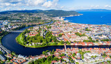 Trondheim aerial panoramic view