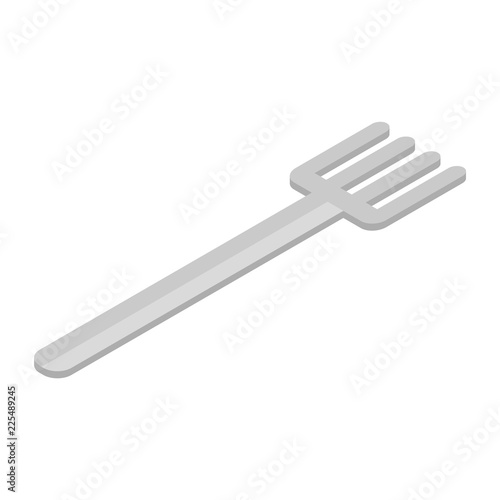 Fork icon. Isometric of fork vector icon for web design isolated on white background