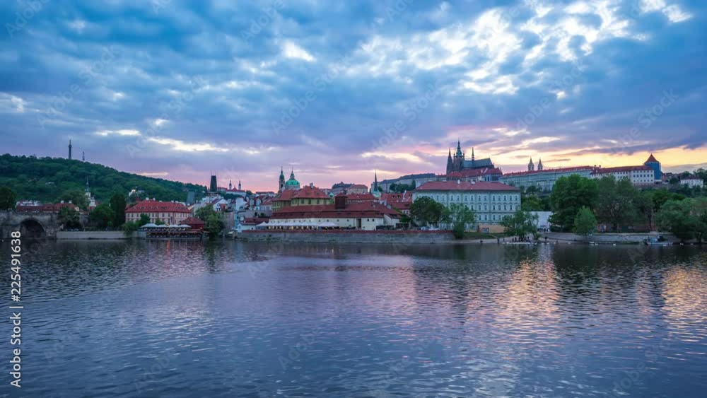 Day to night timelapse of Prague skyline in Prague, Czech Republic time lapse Day to night timelapse of Prague skyline in Prague, Czech Republic time lapse