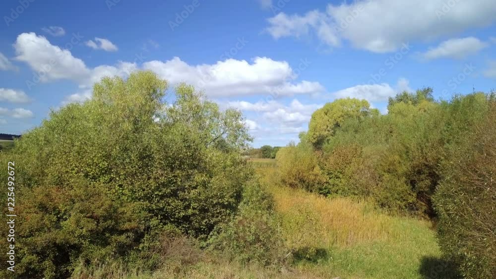 Beautiful autumn landscape with small pond Beautiful autumn landscape with small pond