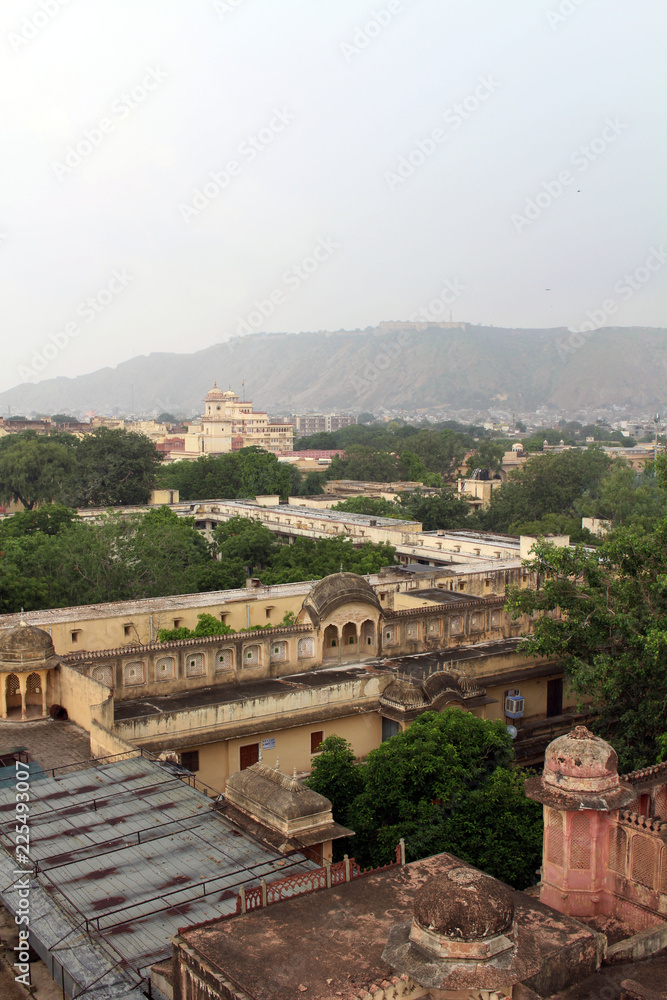 The view from the roof terrace of Hawa Mahal in Jaipur