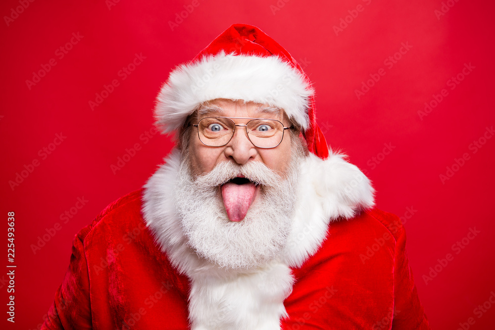 Best party time concept. Close up portrait of aged stylish cheer Best party time concept. Close up portrait of aged stylish cheer