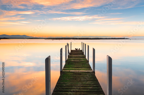 Perfect serenity - timber jetty and reflections