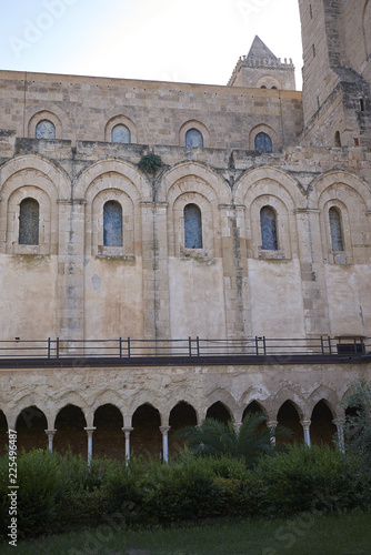 Cefalu  Italy - September 09  2018  View of Cefalu Cathedral Cloister