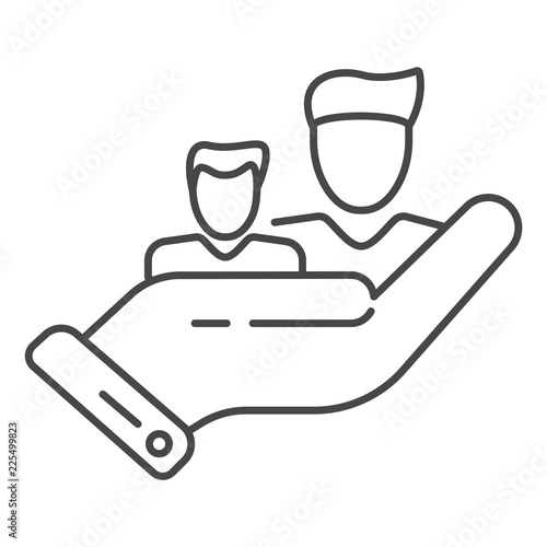 Satisfaction client support icon. Outline satisfaction client support vector icon for web design isolated on white background