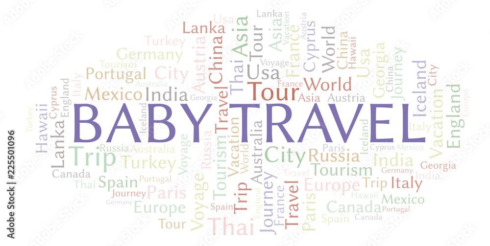 Baby Travel word cloud.