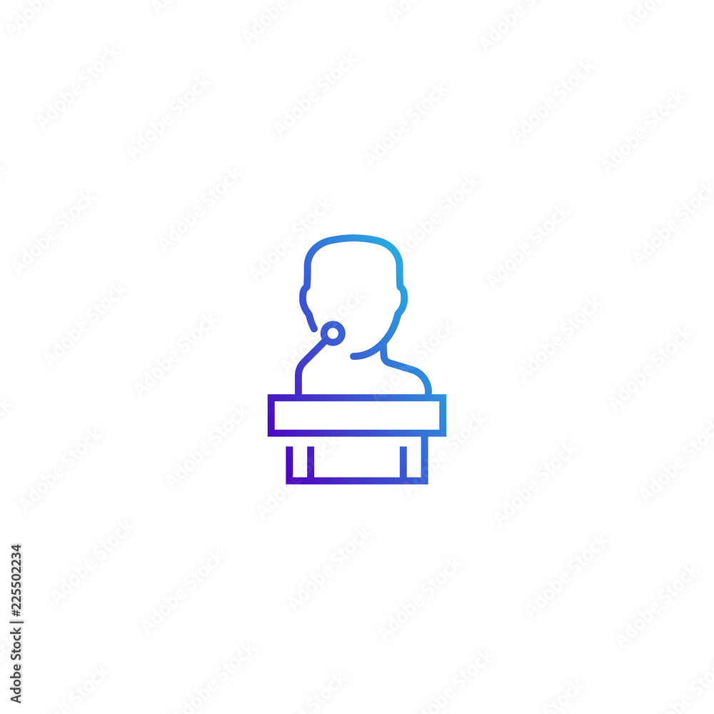 conference line icon on white
