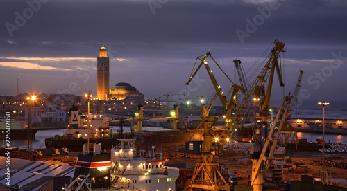 Port in Casablanca. Morocco