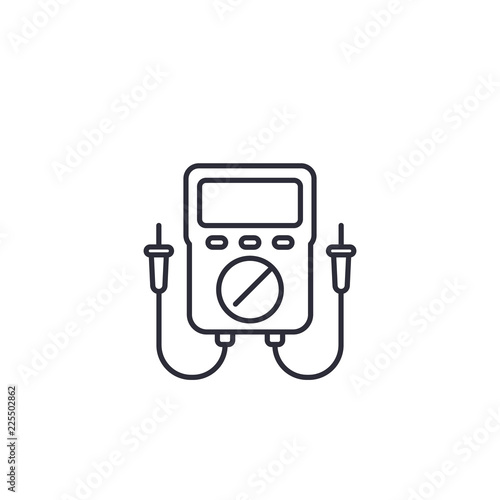 multimeter line icon on white