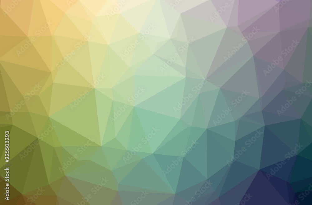 Fototapeta premium Illustration of beautiful blue low poly background.