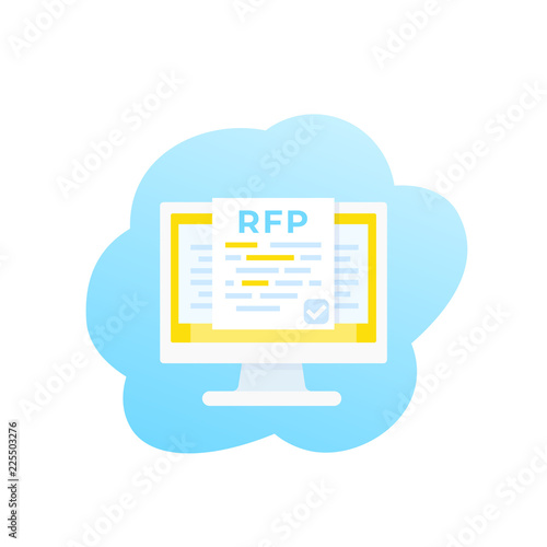 RFP, request for proposal, vector illustration