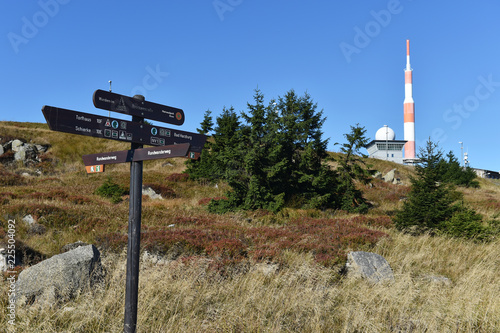 Wegweiser auf dem Brocken photo