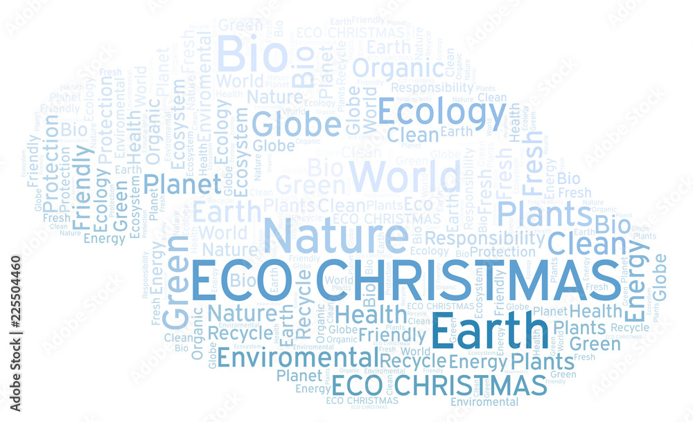Eco Christmas word cloud.