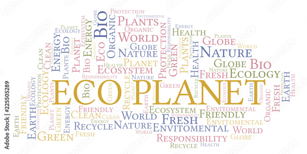 Fototapeta premium Eco Planet word cloud.