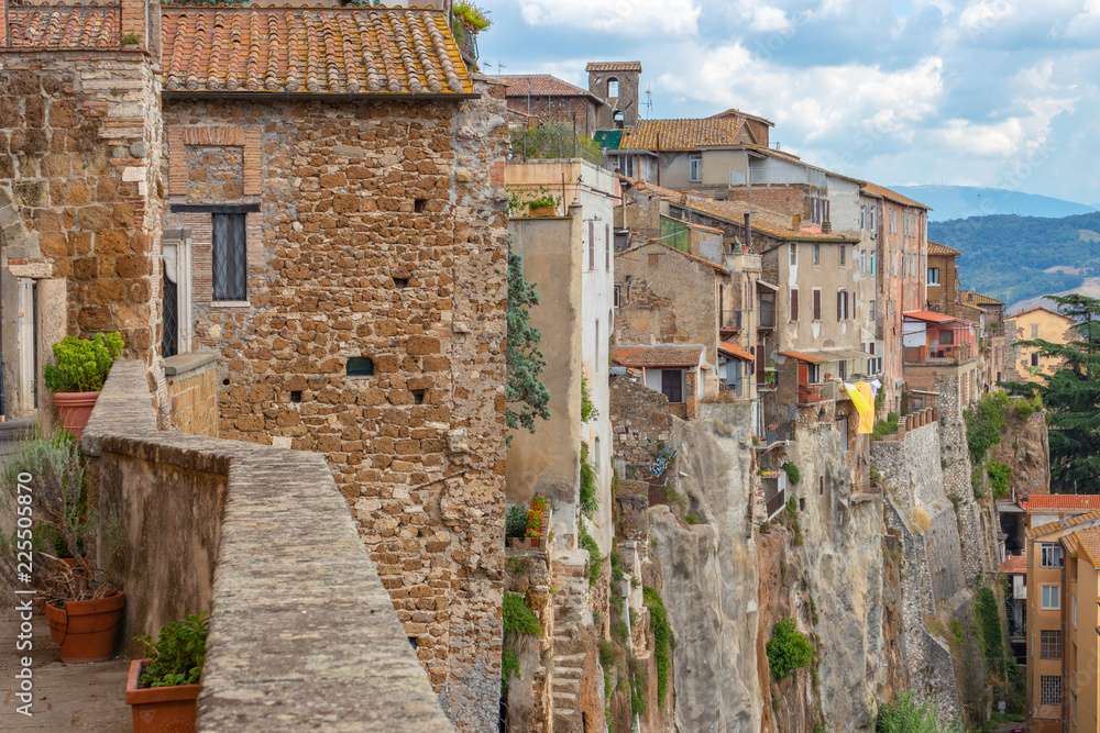 View of the medieval city of Orte In Umbria built on tuff rocks View of the medieval city of Orte In Umbria built on tuff rocks