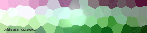 Illustration of green and red big hexagon background, abstract banner.