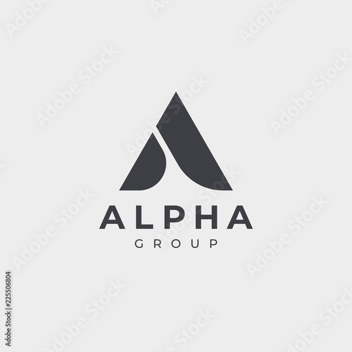 Creative elegant line curve vector logotype. Premium letter A logo design. Luxury linear creative monogram.