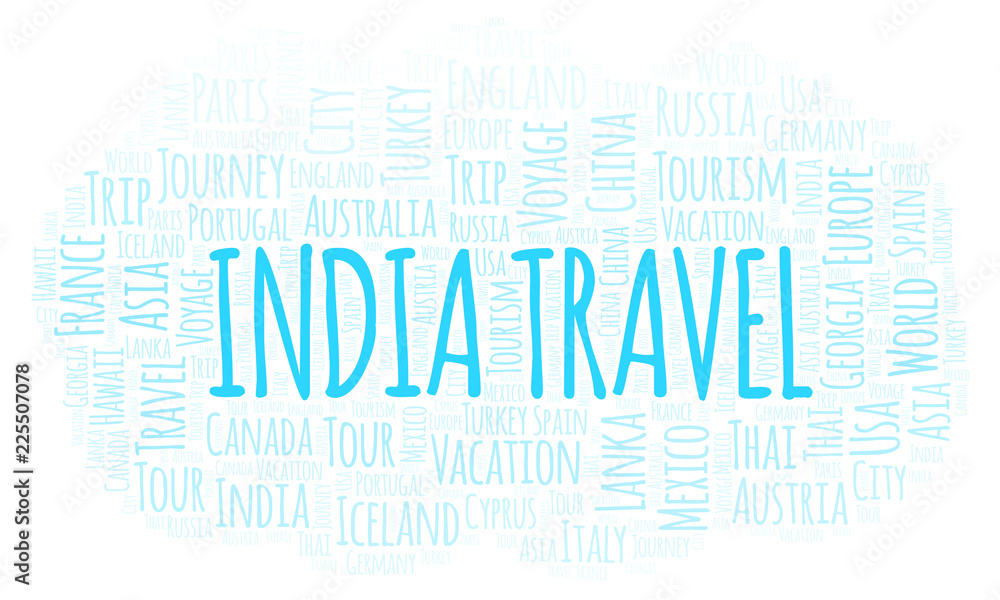 Obraz premium India Travel word cloud.
