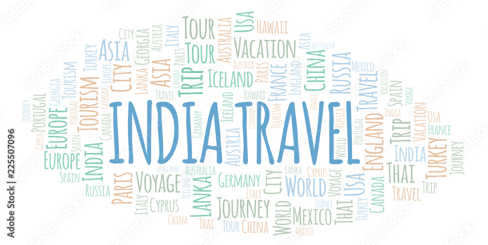 Obraz premium India Travel word cloud.