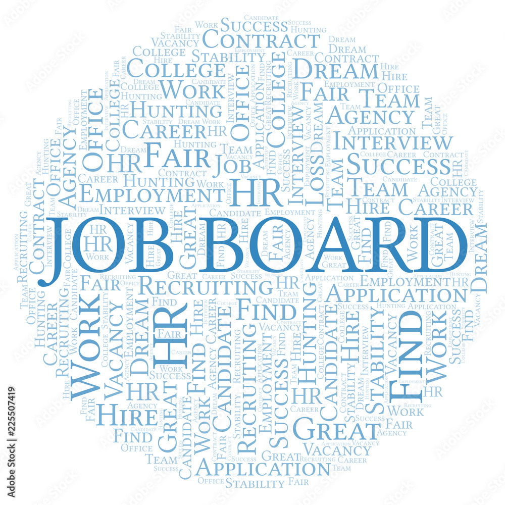 Job Board word cloud. Job Board word cloud.