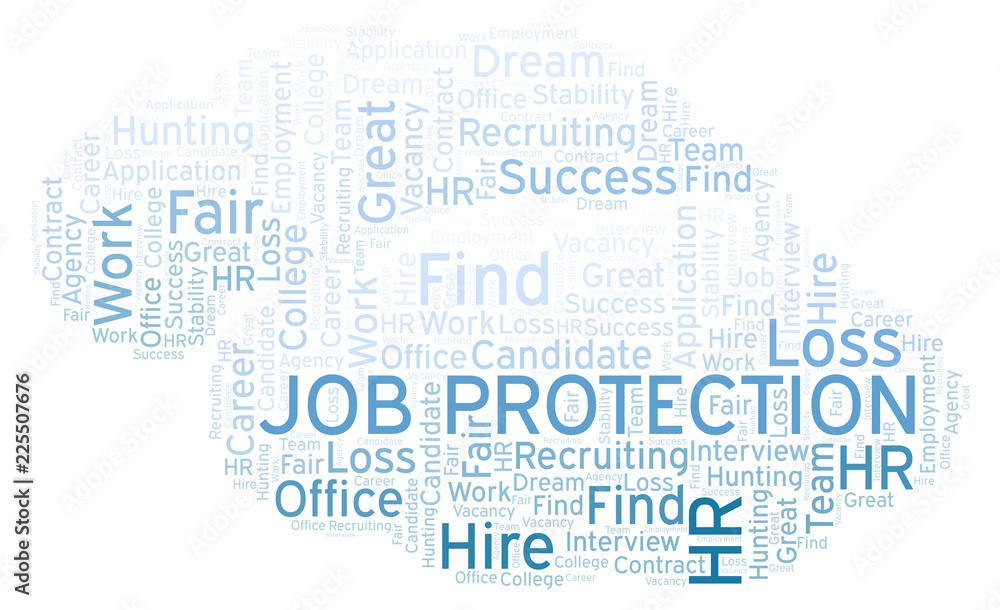 Job Protection word cloud.