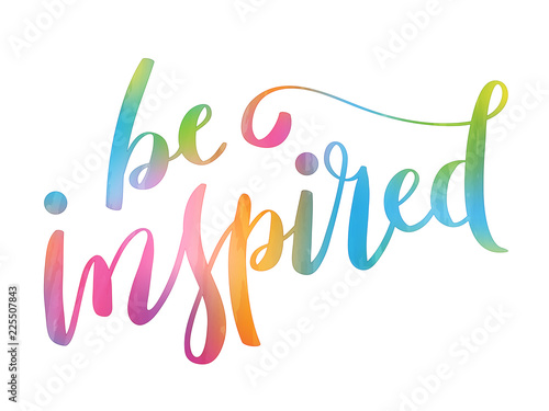 BE INSPIRED brush calligraphy banner