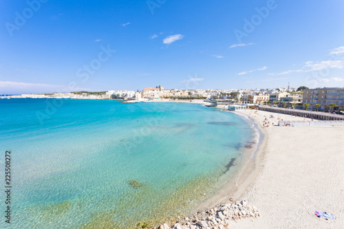 Otranto, Apulia - Relaxing at the beautiful beach bay of Otranto in Italy