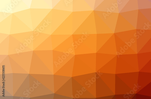Illustration of beautiful orange low poly background.