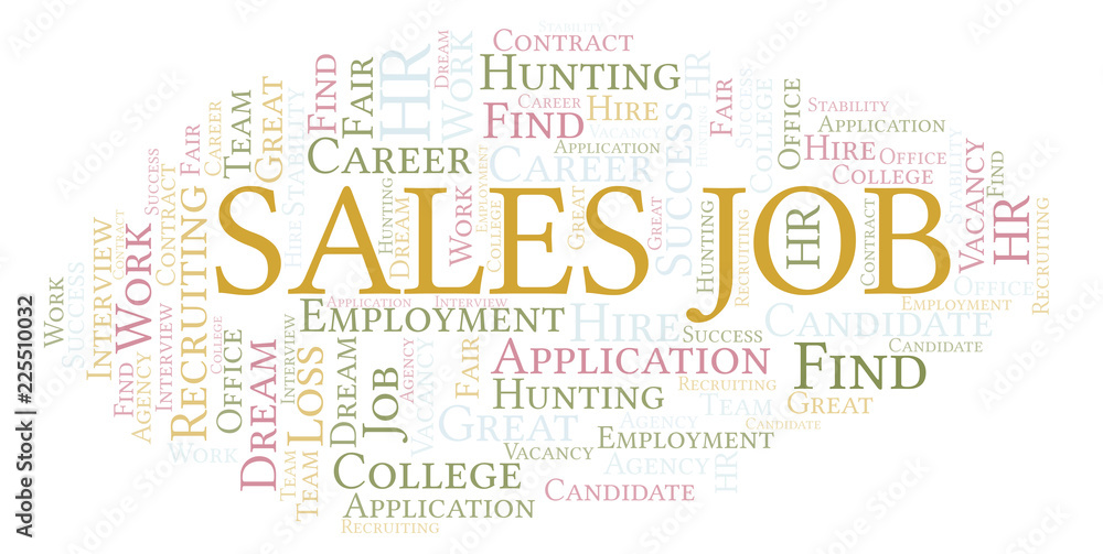 Sales Job word cloud. Sales Job word cloud.