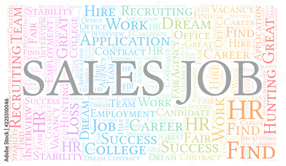 Sales Job word cloud. Sales Job word cloud.