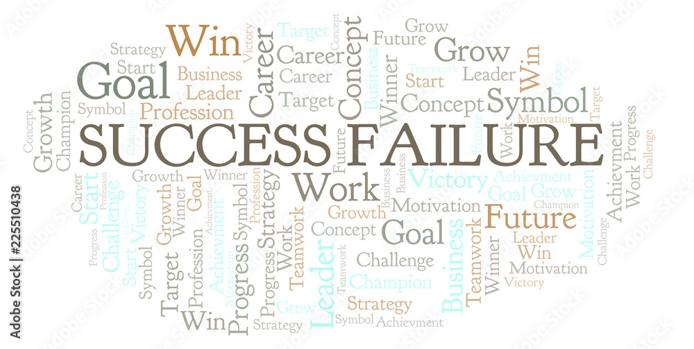 Obraz premium Success Failure word cloud.