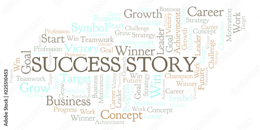 Success Story word cloud.