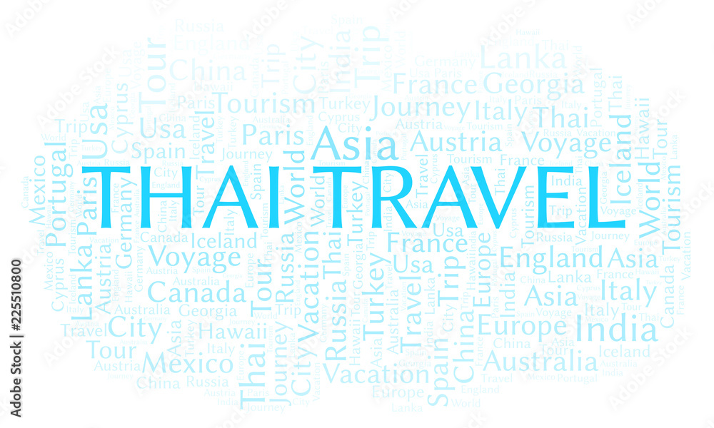 Obraz premium Thai Travel word cloud.